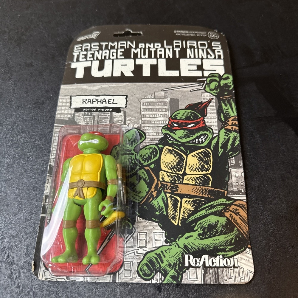 Super 7 ReAction Mirage Variant‎ Eastman & Laird's TMNT 3.75" Figure -Raphael